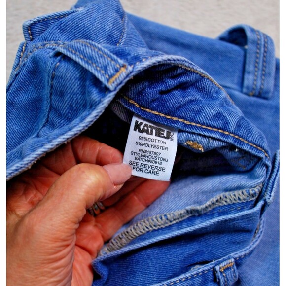 Katie J NYC Tween Med Wash Wide Leg Distressed Carpenter Jeans Size XS - Picture 5 of 8